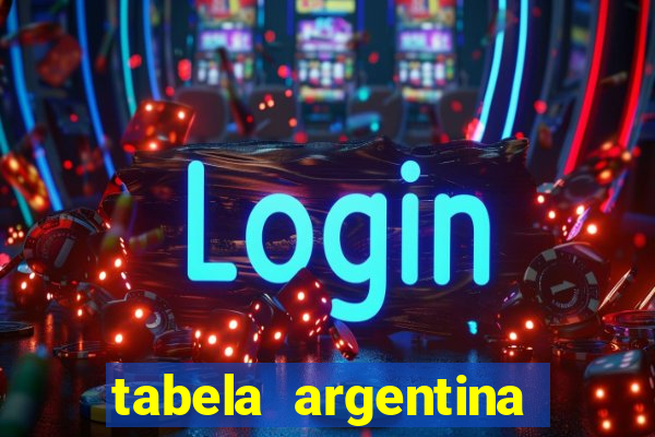 tabela argentina torneo betano